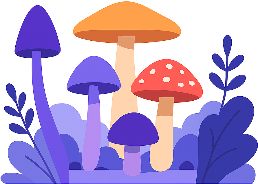 AI Mushroom Identifier Illustration
